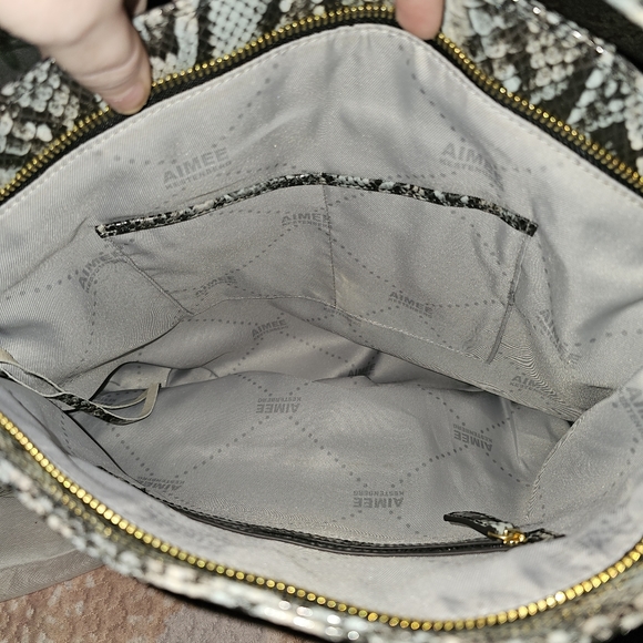 NWT Aimee Kestenberg "Night is Young" Hobo bag - Grey snakeskin DISCONTINUED - Picture 4 of 14